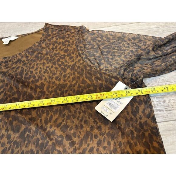 Terra & Sky plus size leopard ladies blouse size 3X - Picture 9 of 11
